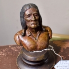 Vintage Native American bronze bust