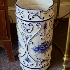 Blue & white umbrella stand