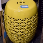 Yellow ceramic garden seat
