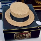 Churchill straw boater & hat box