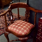 Beautifully carved mahogany corner chair