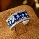 Sapphire & diamond band