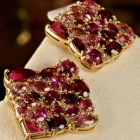 Tourmaline & diamond earrings in 18K gold