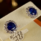 Sapphire & diamond earrings