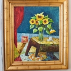 Oil on canvas - sunflower