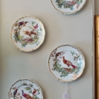 Set of 4 decorative Mottahedeh bird plates w/ hangers