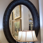 Black framed oval 46” mirror