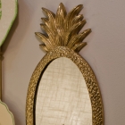 Solid brass pineapple mirror