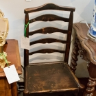 18th century English oak ladder back chair
