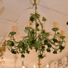 Tole grape chandelier