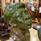 Hand carved stone bust from South Africa - signed