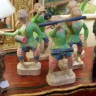 Set of carved & painted musicians
