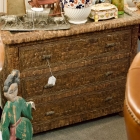Wood & copper top chest