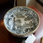 Spode England Italian design black & white porcelain bowl