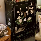 Chinese lacquered chinoiserie cabinet