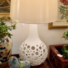 Ceramic open work table lamp
