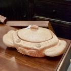 Figural crab covered bowl