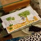 Naive style hand painted tray