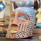 Old African mask helmet