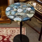Chelsea House blue agate drinks table