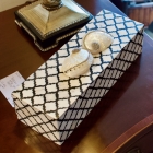 Black & white box w/ shell decor