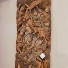 Southeast Asian hand carved wall relief