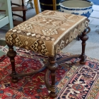 Upholstered tapestry footstool
