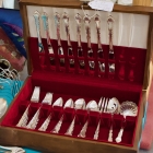 Silverplate silverware - 43 pieces, 8 place settings
