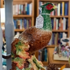 Fitz & Floyd pheasant w/ autumn leaves