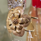 Flower brass cuff