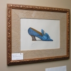 Blue shoe print